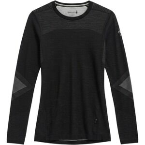 Smartwool Black Merino Blend Base Layer Top Men Small Long Sleeve Crewneck FLAW